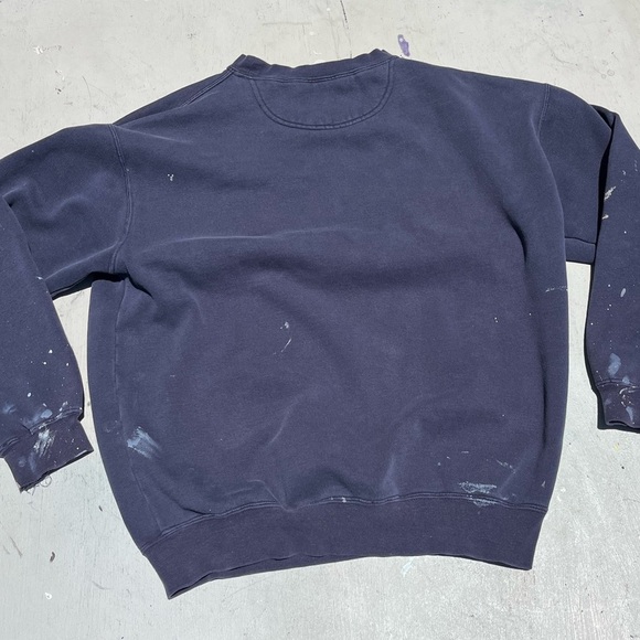 Men's Vintage Alaska Sweatshirt Blue Spell-Out S Street 90s THRASHED Grunge USA - Picture 9 of 13
